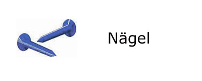 N&auml;gel, Pappstifte etc