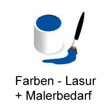 Farben, Lasuren + Malerbedarf
