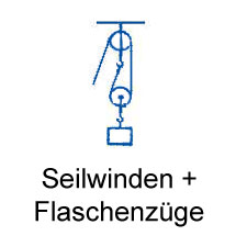 Seilwinden + Flaschenz&uuml;ge