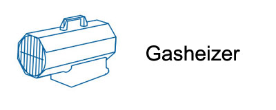 Warmluft Heizsysteme - Gasheizer