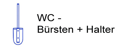 WC-B&uuml;rsten + Halter